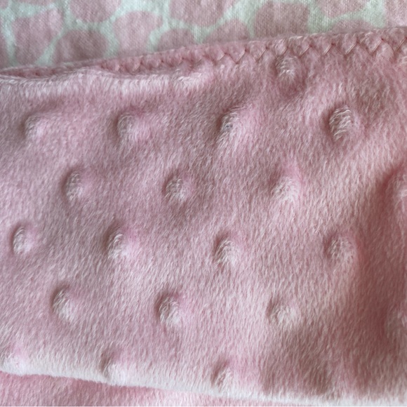 3 Homemade Burpee Cloths/Snuggle Blankets. Pink and White Flannel/Minky Fleece. - Picture 5 of 5
